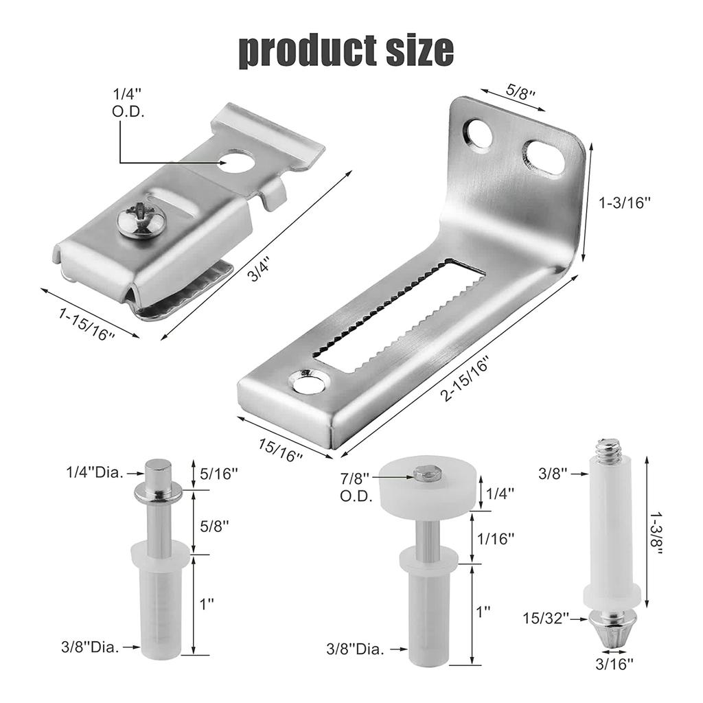 Hardware Repair Tool Kit Bi Fold Door Hardware Set with Top and Bottom Pivots Replacement Guide Wheel Bifold Closet