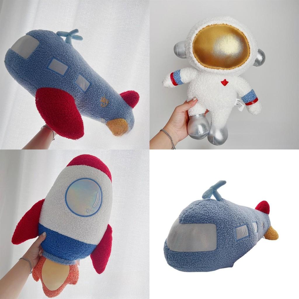 Space Rocket Plush Pillow With Pp Cotton Filling For Kids Bedroom Decor