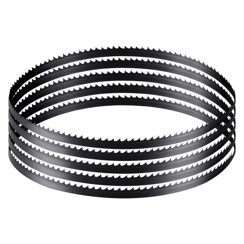Bandsaw Blade, 1511 mm Length, 6 TPI Band Saw Blade with 15 HRC Hardened Sharp Teeth, SK5 High-Strength Carbon Steel, 6.35 mm Width, Replacement for