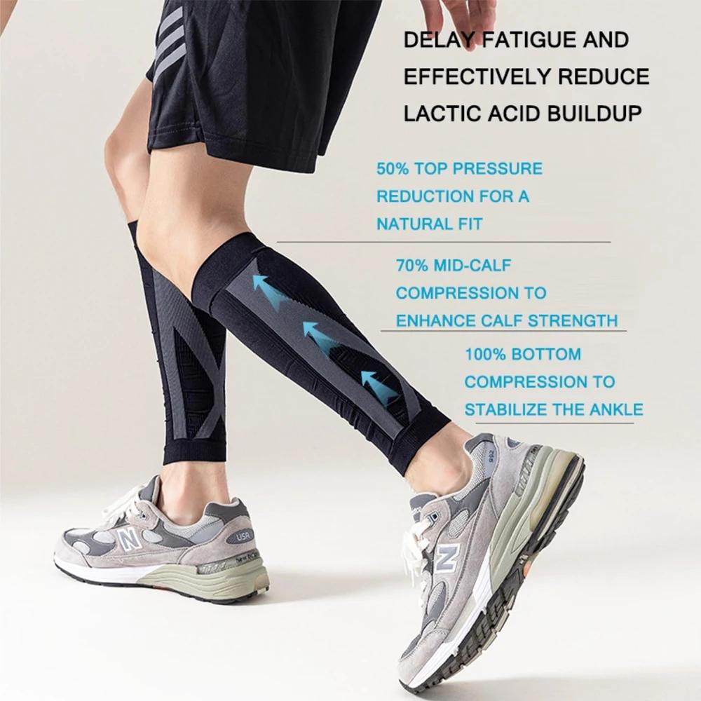 1 Pair Footless Compression Socks For Varicose Vein Support Pregnancy Nursing Leg Sleeve Brace Shin Splints Pain Relief