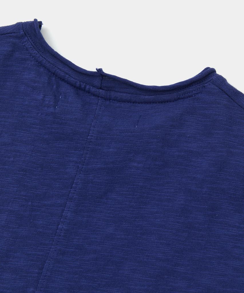 Laikeueomojeu Cutoff One-Wash Crop Short Sleeve Tee_Blue