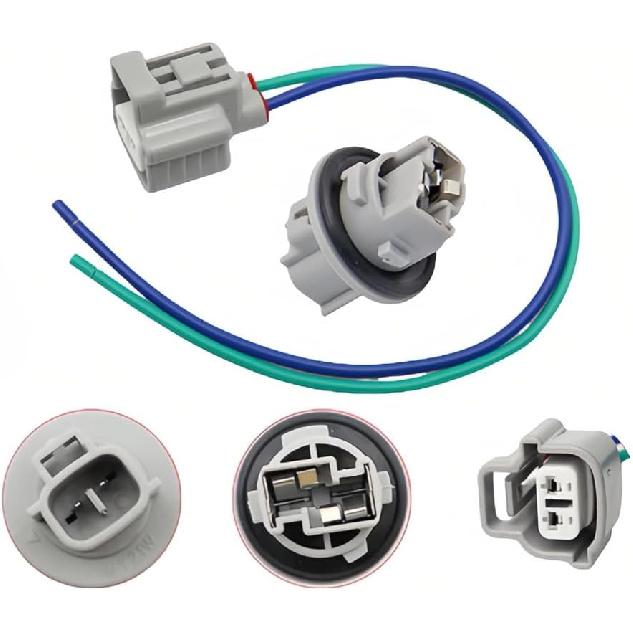 90075-60028 2 Set Turn Signal Socket and Pigtail Connector, Trun Signal Light Socket with 2 Wire Pigtail Fits for Toyota 4Runner 2003-2005,