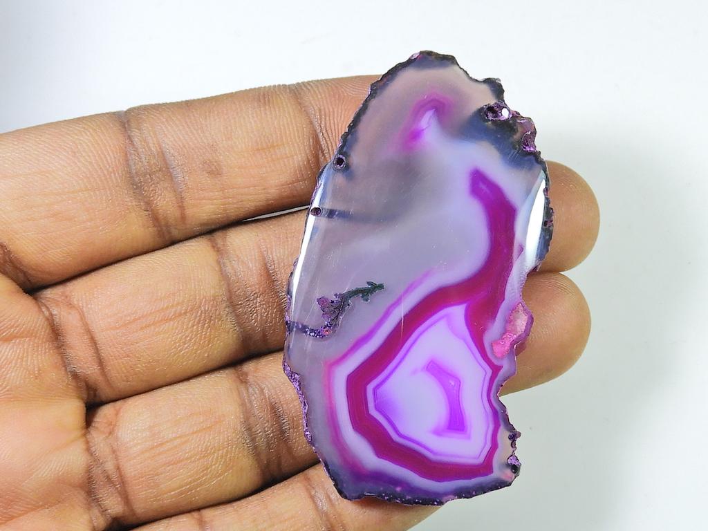 113Cts Dyed Druzy Agate Fancy Healing Crystal Cabs Loose Gemstone 31X63MM SK-2284