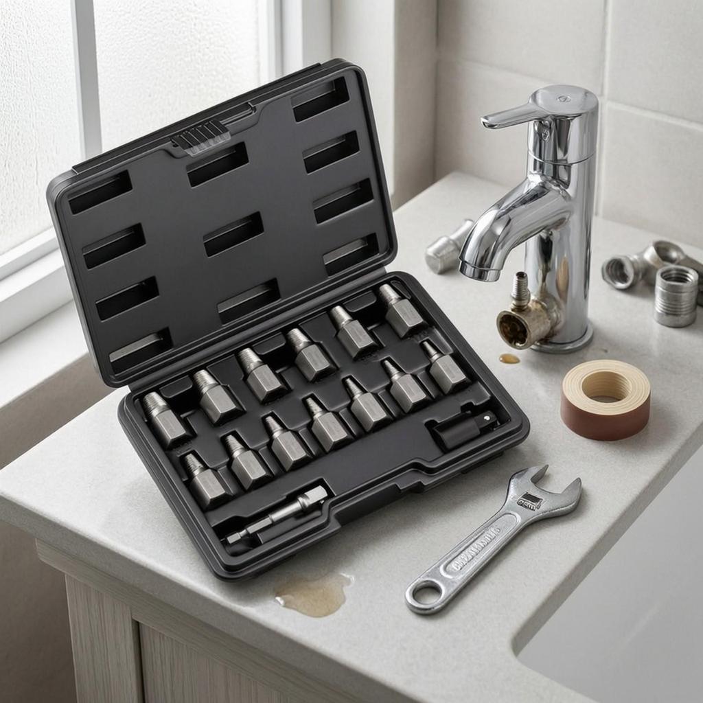 15 Pieces Damaged Screw Extractor Alloy Steel Tool Hexagonal for Diyers