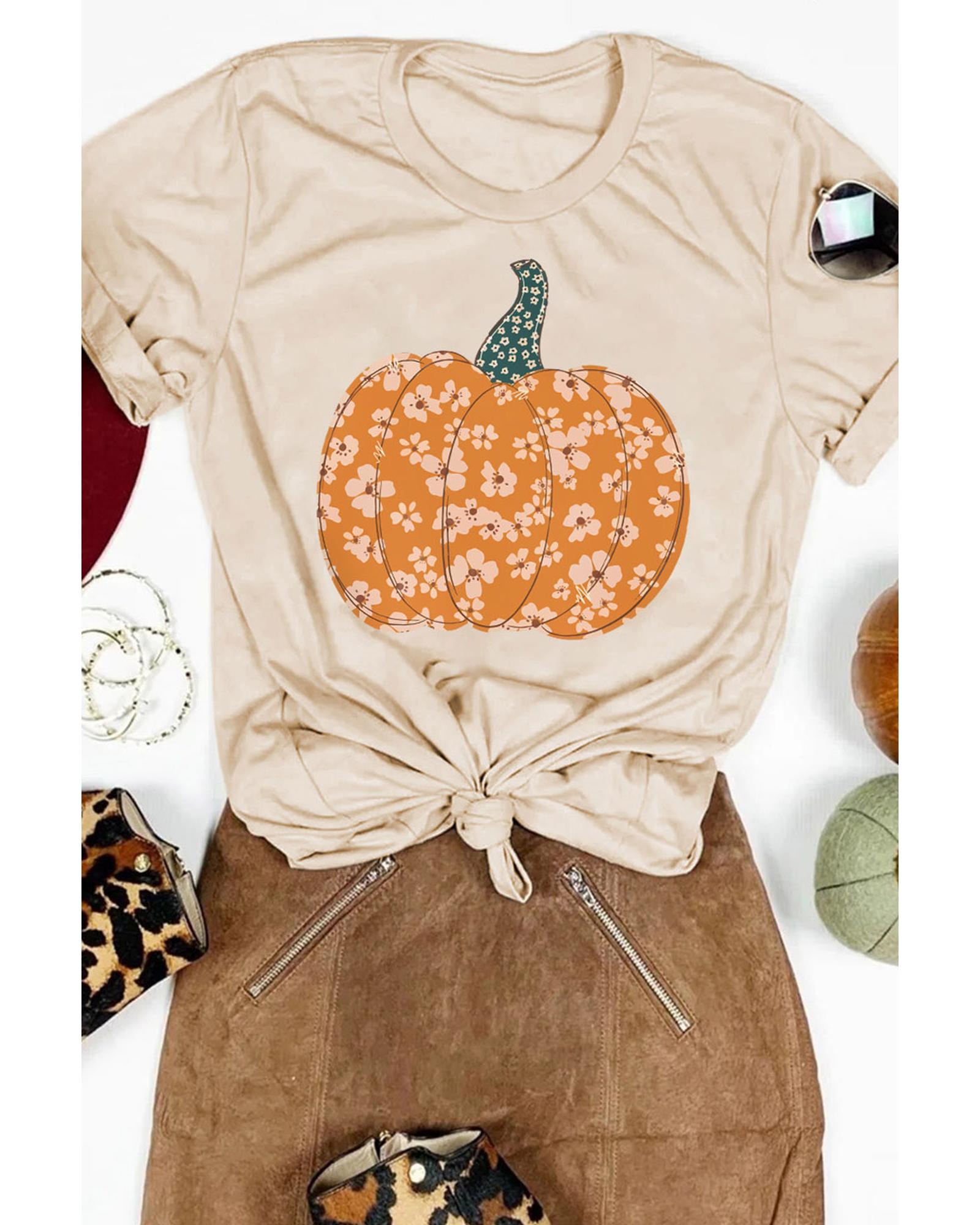 

Azura Exchange Floral Pumpkin Graphic Tee XL хаки