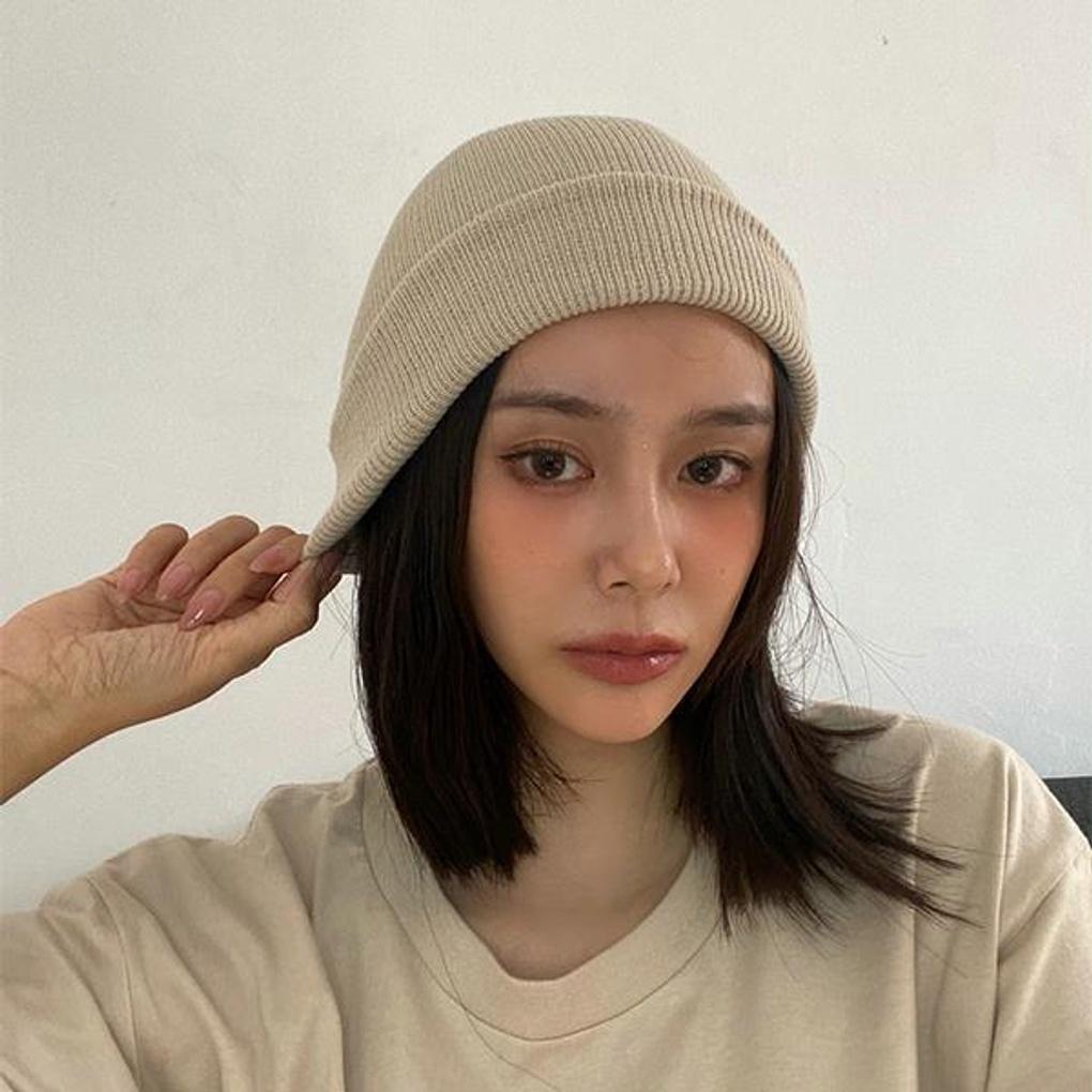 Basic 4-color fashion hat, knit hat, basic long beanie
