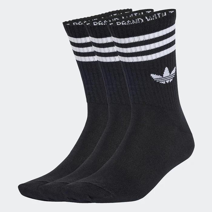 3-Stripe Crew Socks 3 Pairs - Black / JV7402