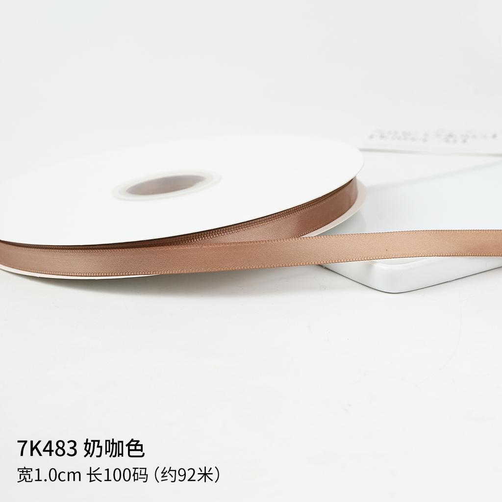 Luxury 1cm Gift Polyester Satin Ribbon Gift Wrapping Decorative Ribbon Festive Ribbon 100Yards