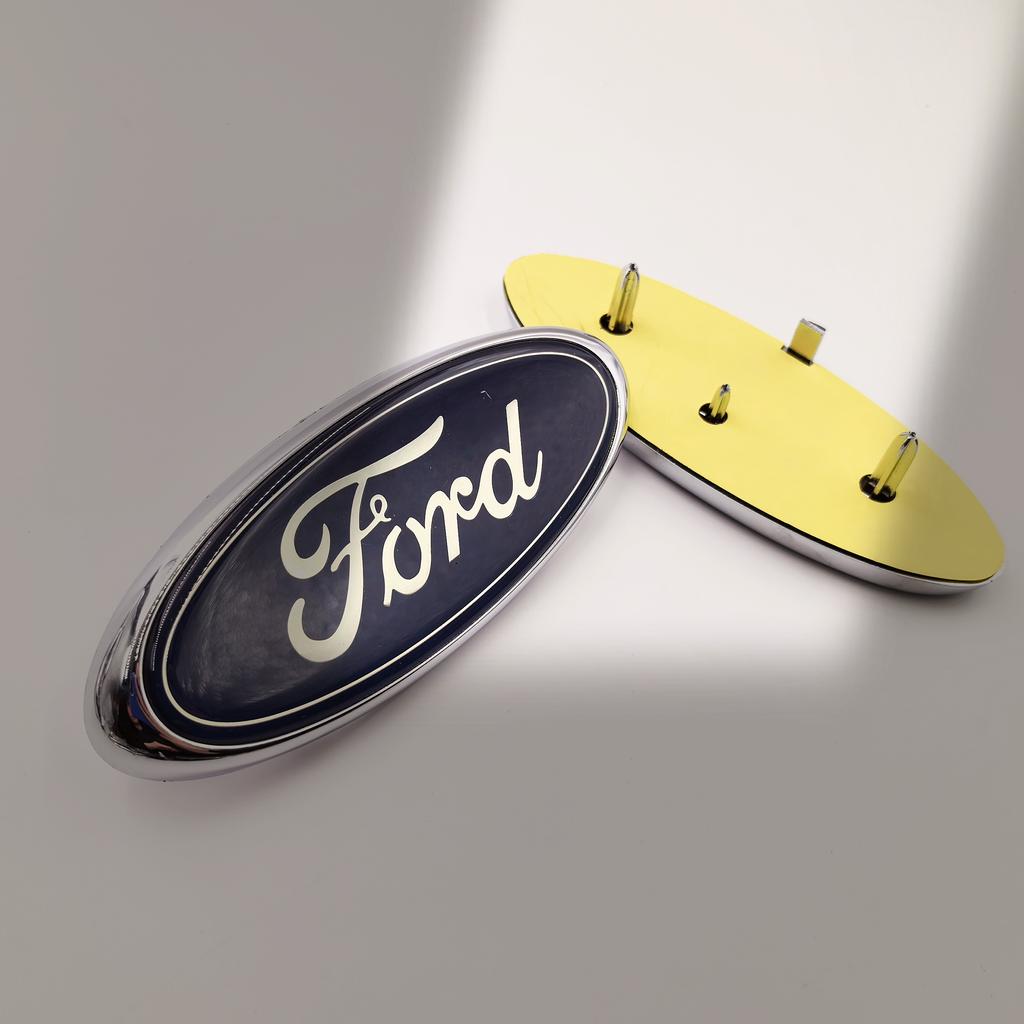 LLI6 Car Front Hood Emblem Bonnet Badge Rear Trunk Badge 150mm 146mm 148mm For Ford Focus Fiesta Ranger Mondeo Mustang