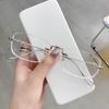 Luxury Rimless Rectangular Women's Myopia Glasses Minus Diopter Eyeglasses Trendy Near-sighted Eyewear Diopters 0 to -4.0