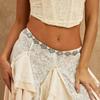 Bohemian Ethnic Style Lace Love Waist Chain Women, Fashion Metal Flower Plate Belt Body Chain