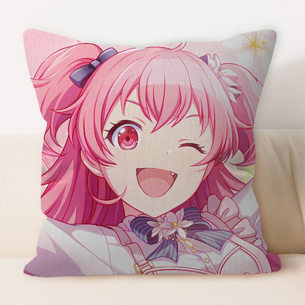 

A-Airi Momoi Cartoon Cushion Cover Pillowcase Upholstery Sofa Throw Pillow Home Decor Pillowcas 12x12Inch