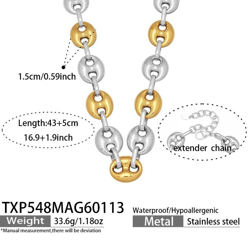 Геометрическое кофейное зерно из нержавеющей стали Mary - модная и универсальная цепочка на талию