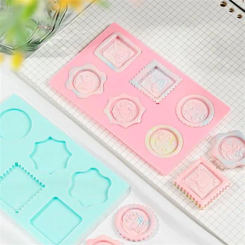 Wax Seal Stamp Silicone Mould Pad Multiple Sizes Sealing Wax Mold Mat Sealing Fix Shapes Envelope Invitation DIY Shape Tool