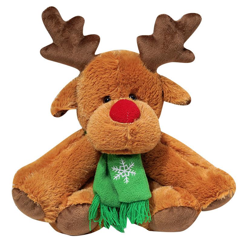 Christmas Scarf Elk Doll Plush Toy Deer Sika Deer Doll Girl Company Soothing Doll