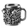 Personalized Stainless Steel Mug Engine Design Double-Wall Insulated Cup Home Decoration