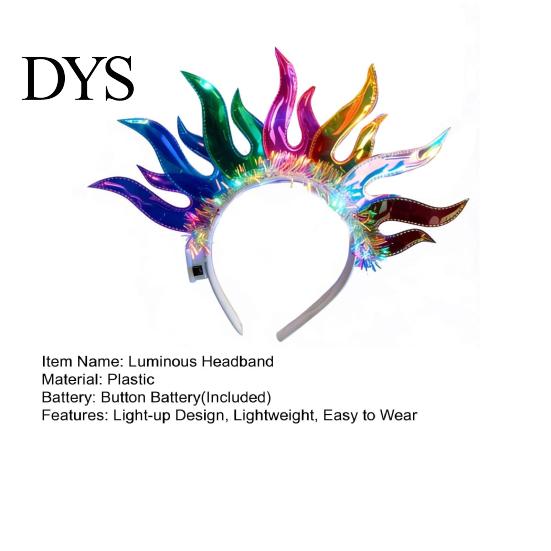 Festival Kopfschmuck 1/2 Stück LED Leuchtendes Stirnband Verstellbar Leicht Holografische Folie Leuchtendes Haar Accessoire Haarband Herren Damen Feiertag Tanzparty
