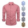 Heren Geruite Button-Down Shirt Lange Mouw Kraag Formeel Shirt Slim Fit Casual Shirt voor Kantoor Prom Feest Date