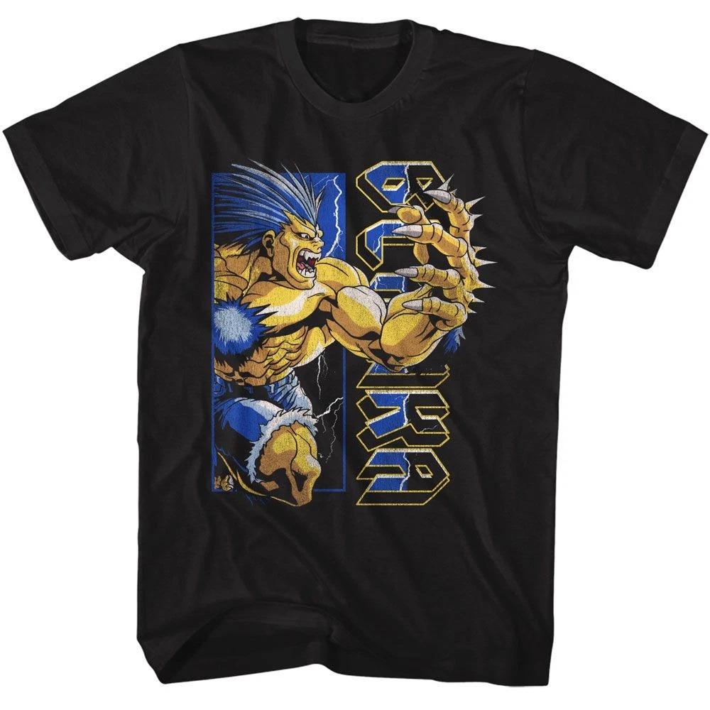 Street Fighter 90s Style Blanka Black Gaming Shirt 140