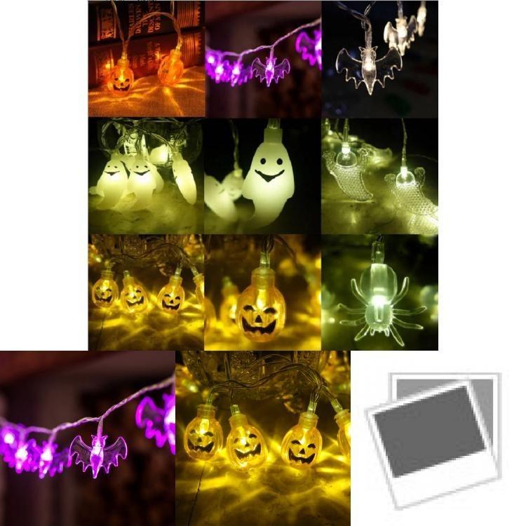 Enchanting Halloween Led String Lights Featuring Whimsical Pumpkins Spiders Skeletons For Festive Window Decor