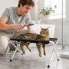 Edelstahl-Haustierbett mit abnehmbaren Teilen für Hunde und Katzen, für den Innenbereich