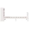 Solid Wood Bed with Shelf Without Mattress White 90x190 cm Pine