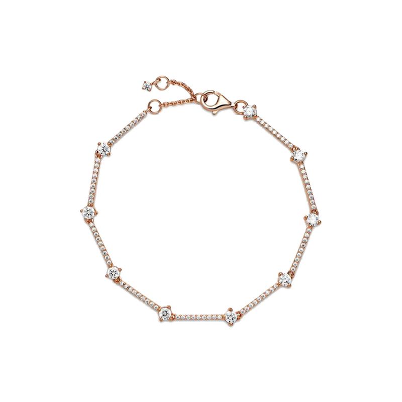 Pandora Sparkling Pavé Bar Chain Bracelet Women s 589217C01
