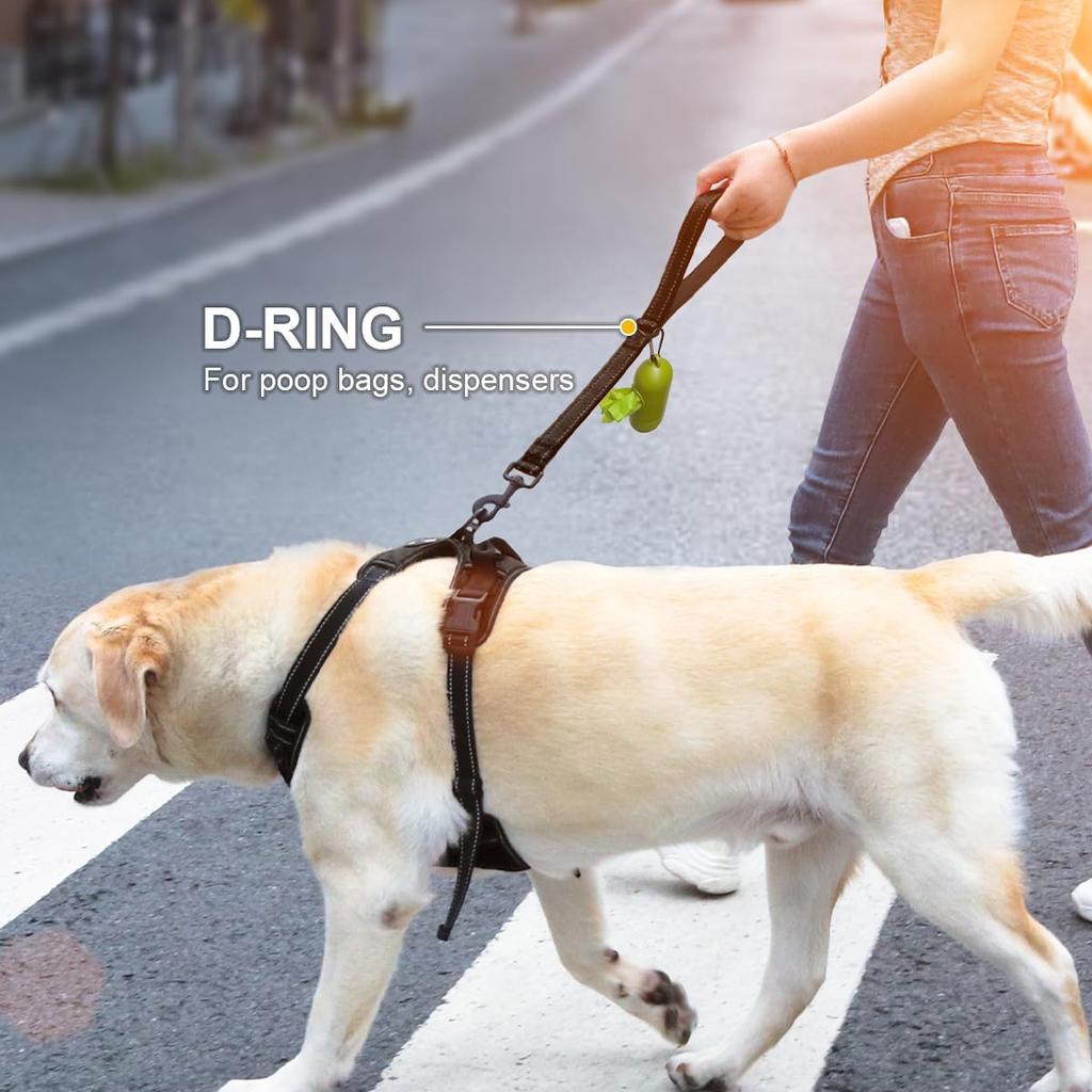 Taglory Short Dog Leash, Traffic Padded Handle, Heavy Duty Short Nylon Dog Lead For Training Control, Reflective Threads Pet Lea