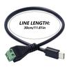30cm Long Type C to 2 Pin Solderless Power Adapter Cable 9V 12V 20V Selection Voltages 3A for Fan Blower LED Light