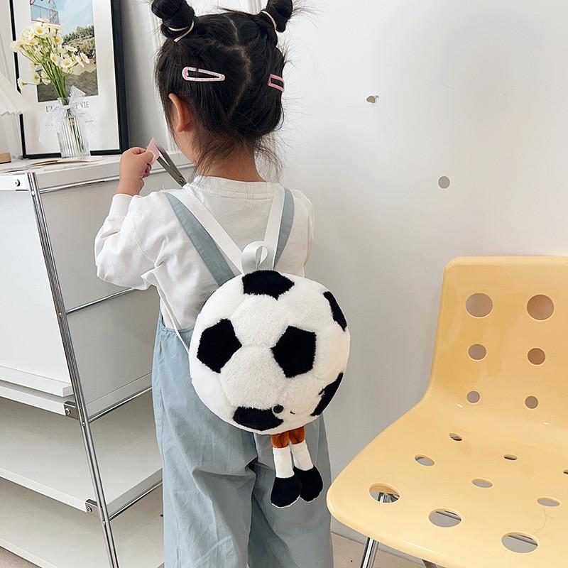 Plush Soccer Toy Backpack For Kids With Breathable Lightweight Design For School And Play