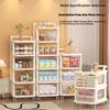 Transparent Multilayer Trolley Storage Shelf Drawer-Type Rolling Storage Cart With Handle Mobile Cosmetics Snack Storage Rack