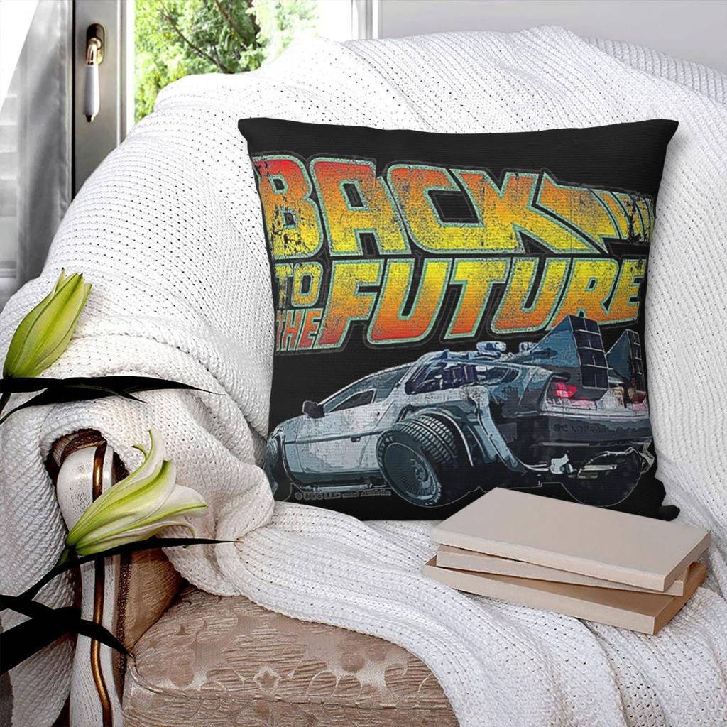Back To The Future Square Pillowcase Pillow Cover Polyester Cushion Decor Comfort Throw Pillow for Home Living Room