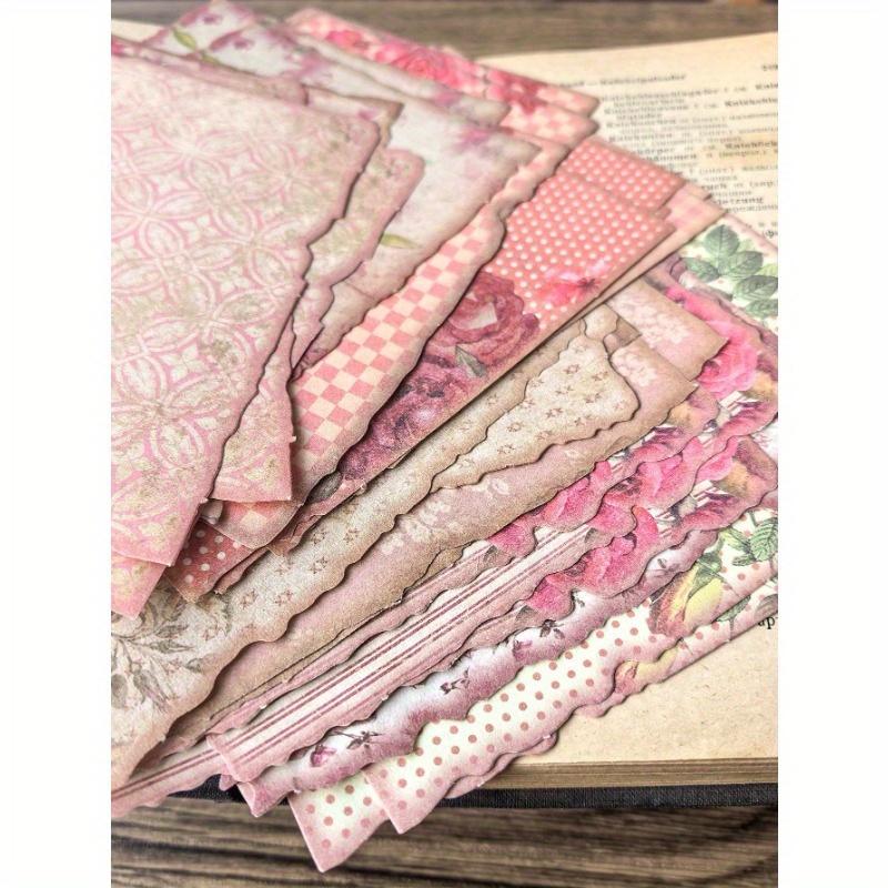 

30 шт./уп. Винтажные цветочные блокноты для заметок с обожженными краями, декоративная канцелярская бумага, школьные принадлежности, обратно в школу one-size