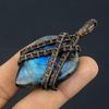 Labradorite Pendant, Handmade Gemstone 999 Copper Wire Wrapped Pendant Antique Jewelry, For Gift Silver Jewelry