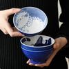 Piatto Ceramico Gatto Carino Piatto Giapponese Ciotola in Porcellana Bianca e Blu Piatto Creativo Personalità Casa Tavola Cucina Casa Qualità