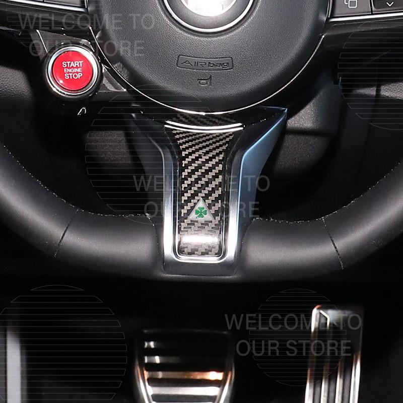 Car Decor Aluminium Lucky Four Leaves Clover Emblem 3D Sticker For Alfa Romeo MITO Giulia GT Brera Steering Wheel Badge Decals Zl2