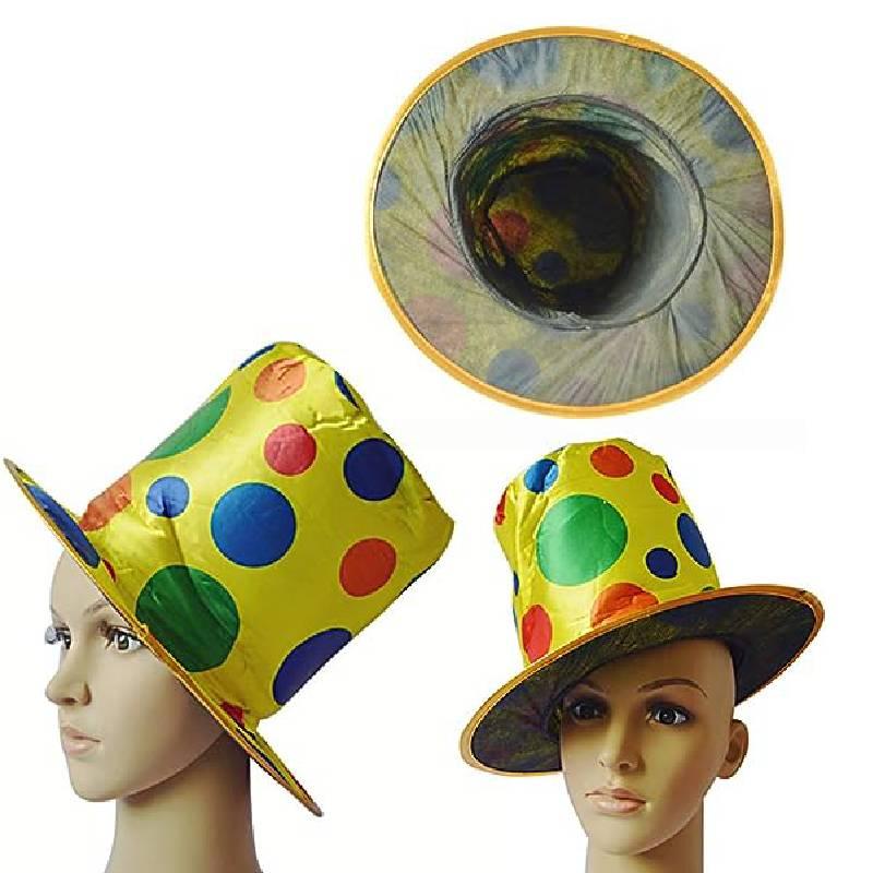 Halloween Party Performance Hat Clown Polka Dot Top Hat Magic Jazz Hat High Top Hat