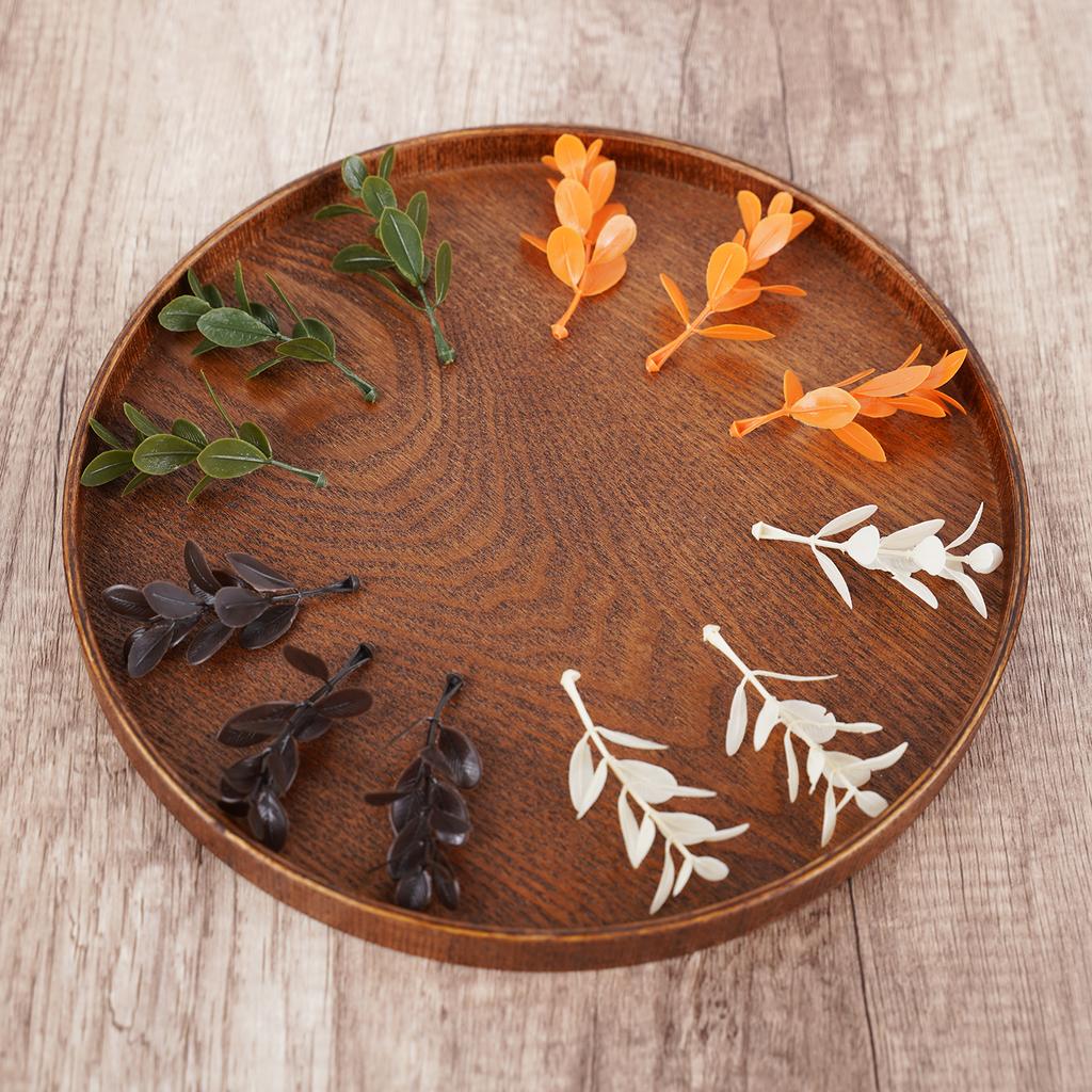 30/50PCS Artificial Plants Leaf Wedding Party Home Decor DIY Wreath Cake Candy Box Accessories Autumn Christmas Decoration