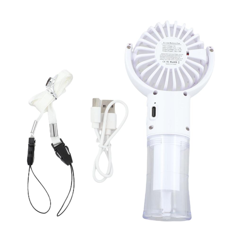 Mini Spray Fan Handheld Spray Water Fan For Hot Weather Lightweight Refreshing Mist 2000mAh Battery Easy To Carry