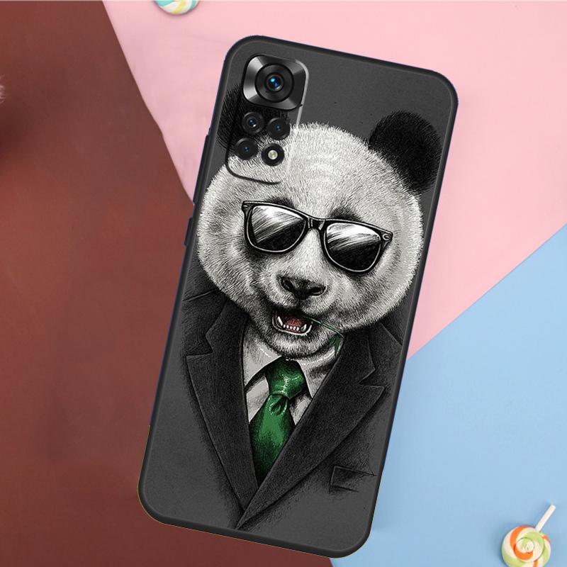 Cartoon Cute Panda Bear Cover For Xiaomi Redmi Note 13 14 Pro 12 11 9 10 9S 10S 11S 12S Redmi 14C 10C 12C 13C Case