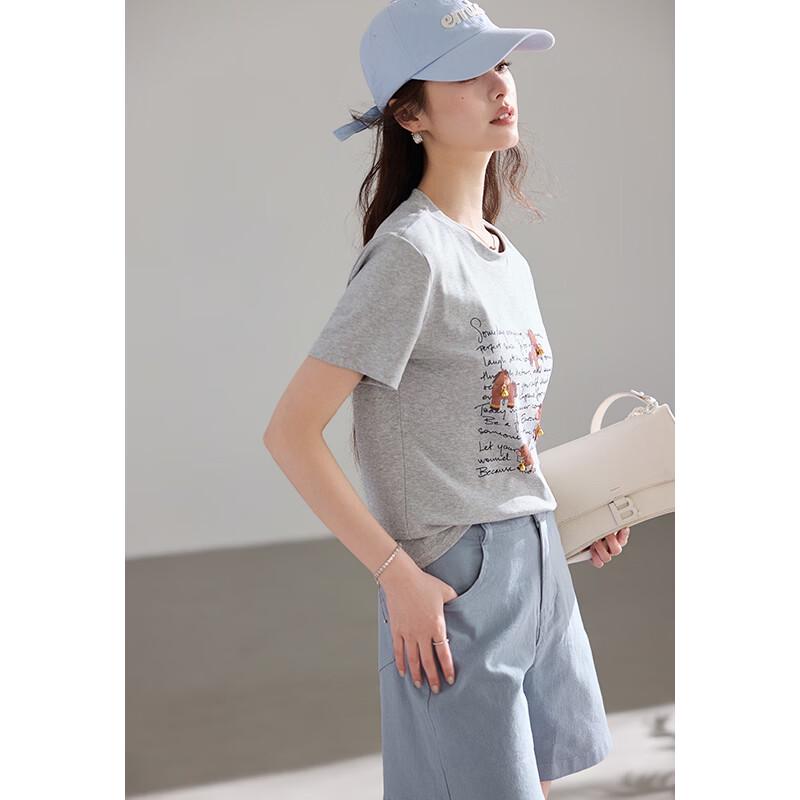 

VICTORIA&VERA Playful Pony Print Short Sleeve T-Shirt L