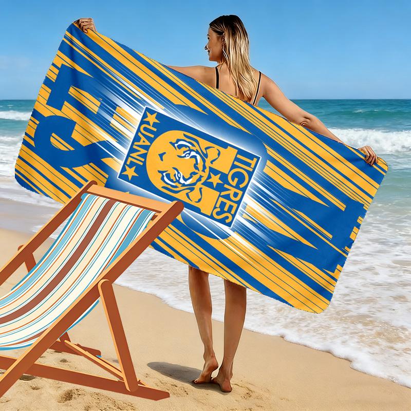 Tigres UANL Print Beach Towel, Large Soft Quick Dry Towel for Beach Camping Swimming