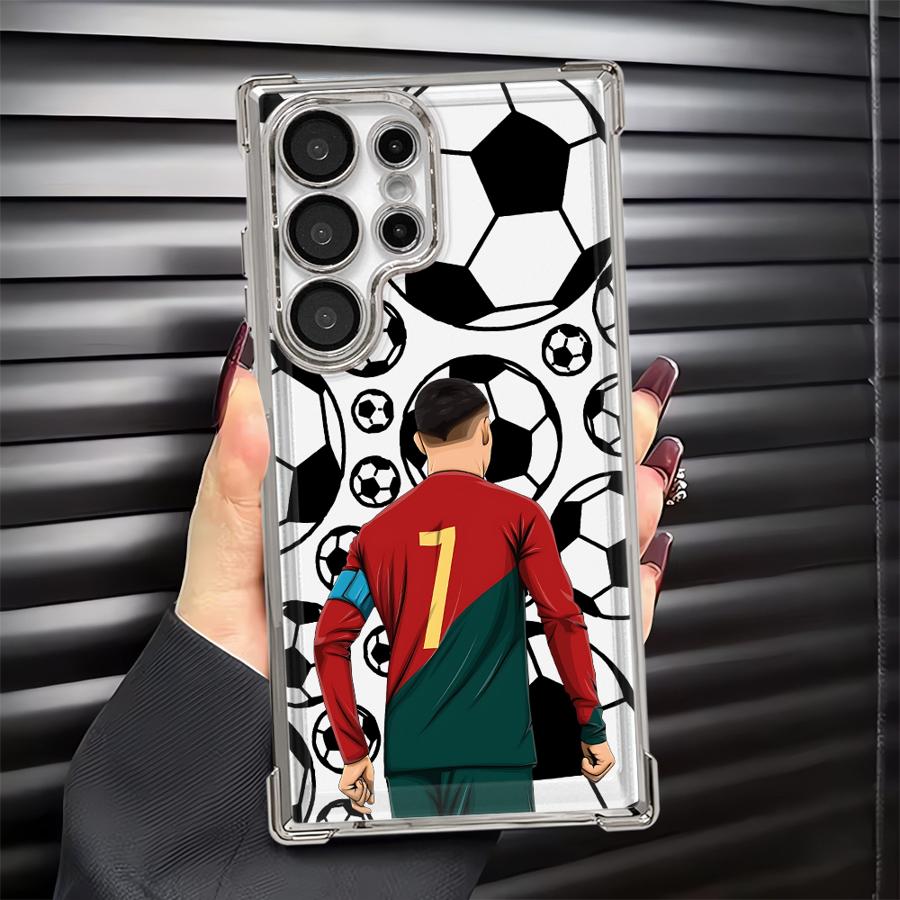 Case for Samsung Galaxy S25 S23 S24 S25Edge S21 Plus S22 Ultra S20 FE Phone Cover Soccer Football Number