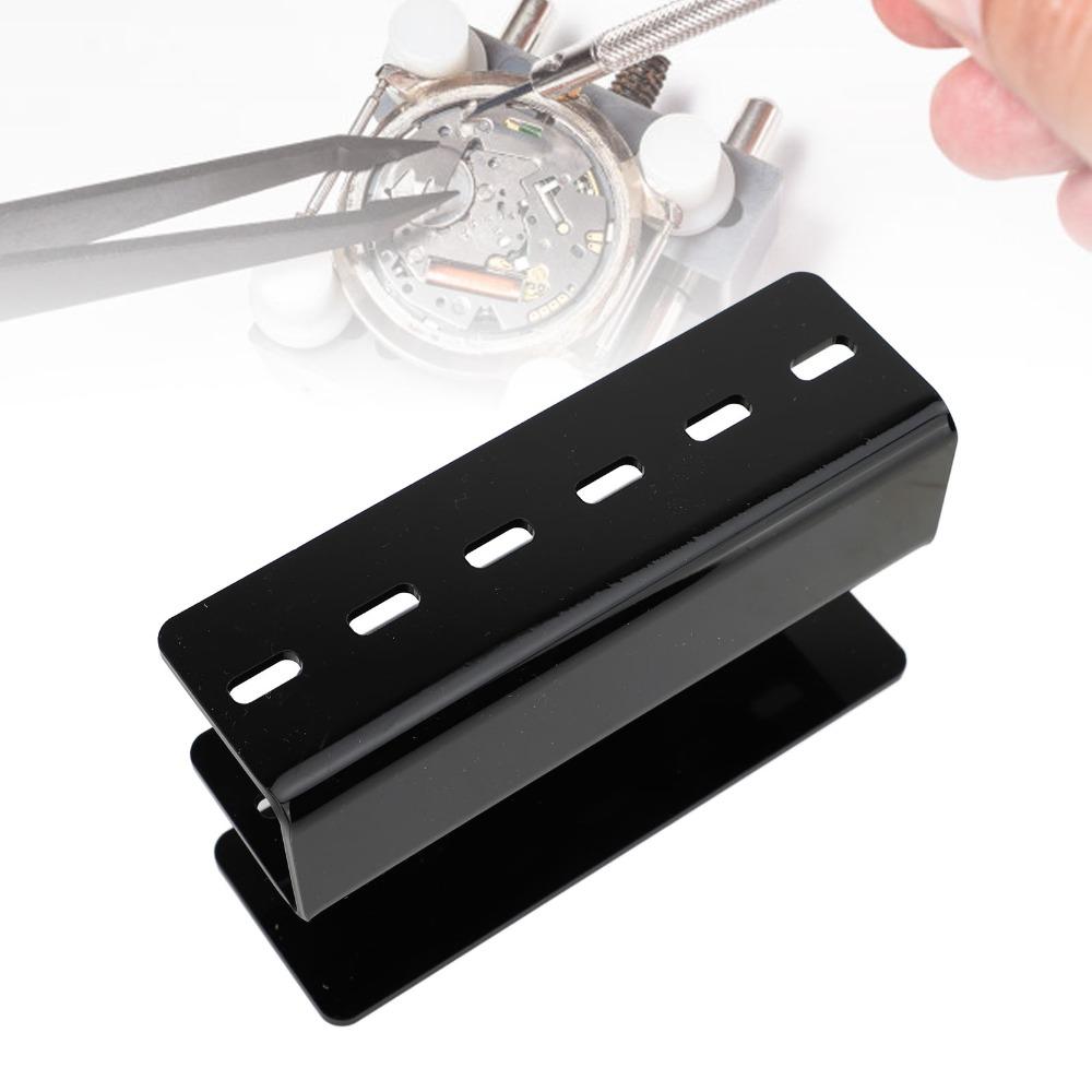 White Black Acrylic Tweezers Holder 13*7.8cm Tweezers Storage Holder Beauty Makeup Use