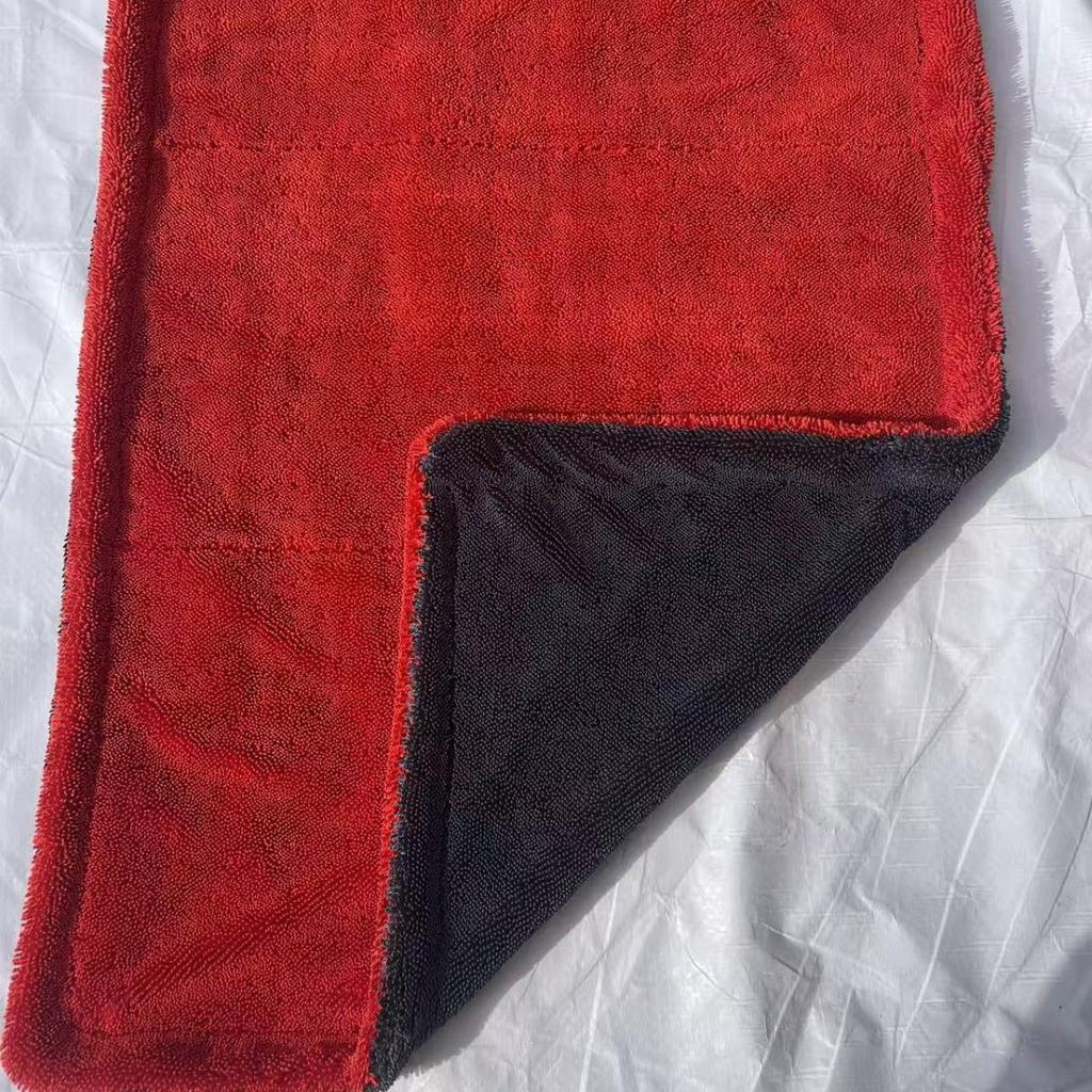 Dual-Layer Absorbent Car Wash Towel - Thick, Double-Sided Pigtail Design