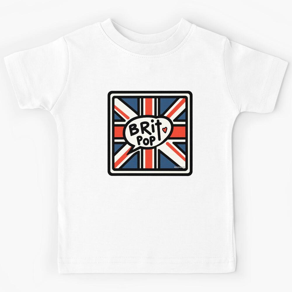 Britpop Heart - Pop Art Square Kids T-Shirt 150