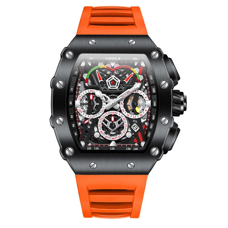 Top brand new fashion multi-color multi-function automatic mechanical men's watch luminous waterproof men's wrist watch