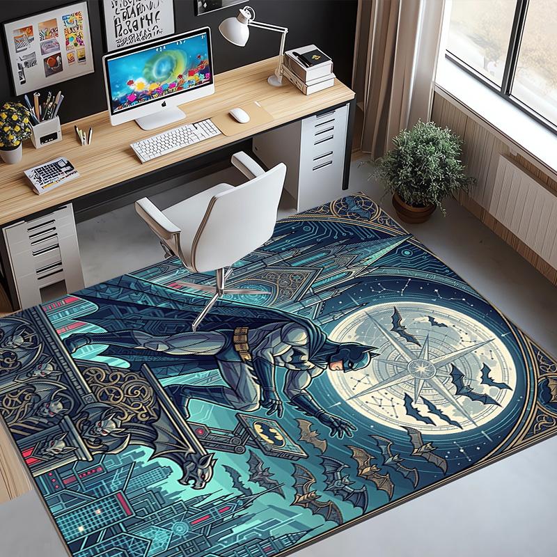 Batman Pattern Rug, Indoor/Outdoor Mat, for Picnic, Gameroom, Bedroom, Office, Living Room, Home Decor Carpet, Birthday Gift