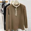 Sweatshirt for Women Cotton Oversize Fleece Loose Casual Long Sleeve Round Neck Top Sweatshirt