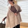 Commuting Fashion Minimalist Plaid Wool Scarf Women's Autumn and Winter New Warm Scarf Versatile Simple High End Shawl